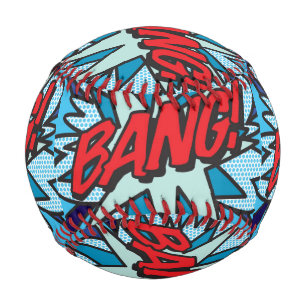 BANG Fun Retro Comic Book Pop Art Baseball