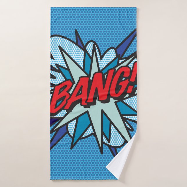 BANG Fun Retro Comic Book Pop Art Bath Towel (Bath Towel)