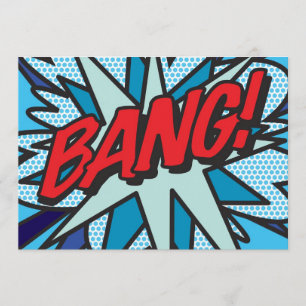 BANG Fun Retro Comic Book Pop Art Invitation