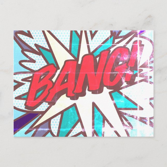 BANG Fun Retro Comic Book Pop Art Postcard (Front)