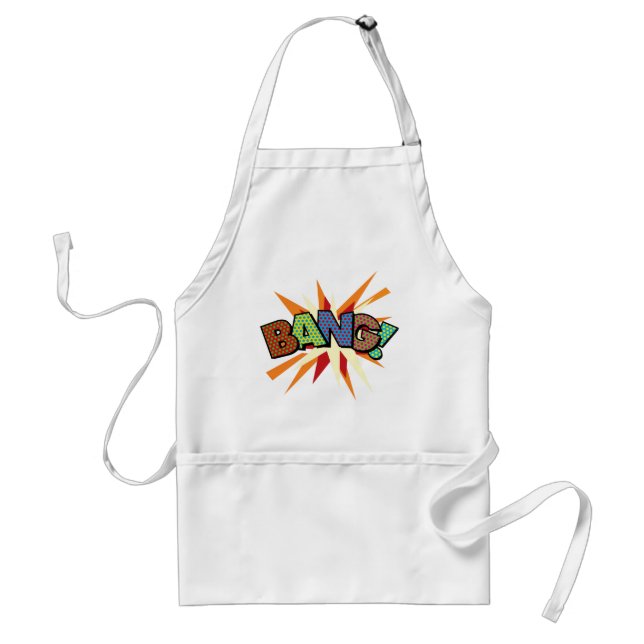 BANG Fun Retro Comic Book Pop Art Standard Apron (Front)