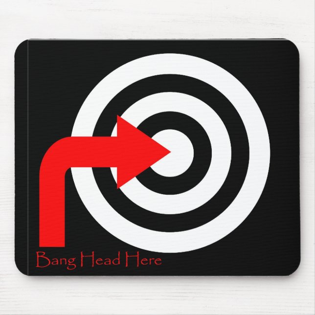 bang head here mouse mat (Front)