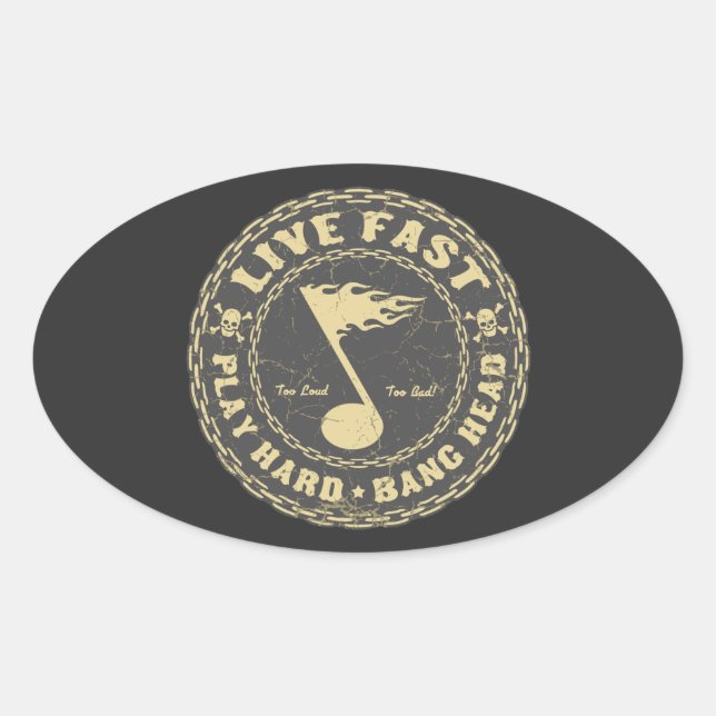 Bang Head Oval Sticker (Front)