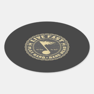 Bang Head Oval Sticker