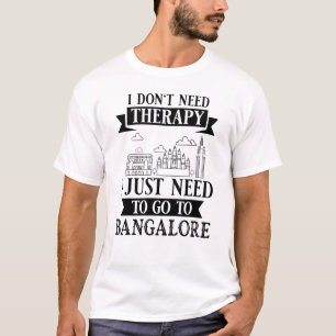 Bangalore India City Skyline Map Travel 20 T-Shirt