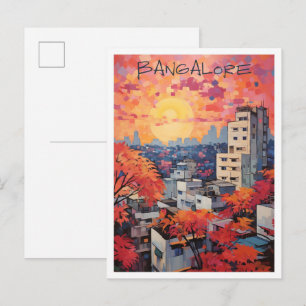 Bangalore India Travel City Aesthetic Postcard
