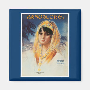 Bangalore Vintage Song Sheet Cover Magnet