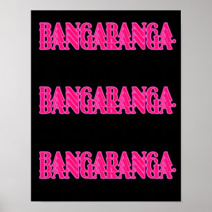 Bangaranga Song Lyric Word (Hot Pink) Poster