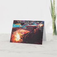 Banger Racing Birthday Card