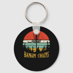 Bangin Chains Retro Disc Golf Frisbee Sport Key Ring
