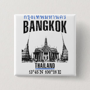Bangkok 15 Cm Square Badge