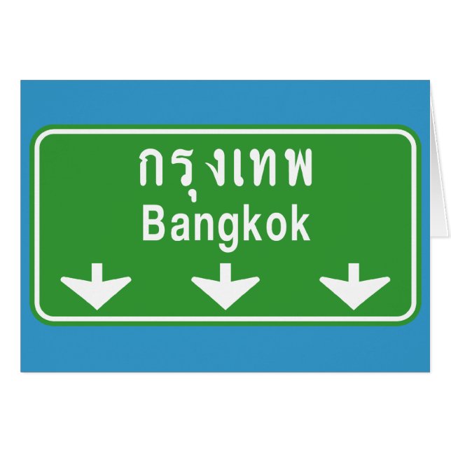 Bangkok Ahead Watch Out! ⚠ Thailand Traffic Sign ⚠ (Front Horizontal)