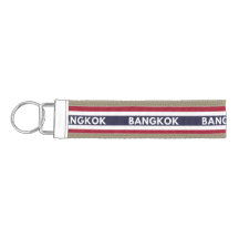 Bangkok City in Thai Flag Wrist Keychain