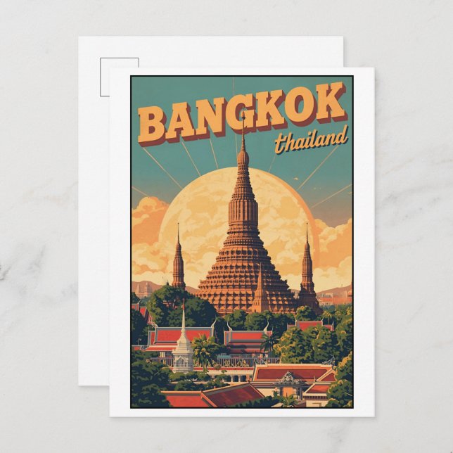 Bangkok city  Wat Arun - Thailand travel gifts Postcard (Front/Back)
