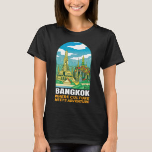 Bangkok City Women Black T-Shirt