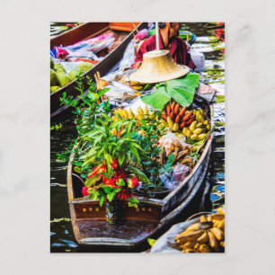 Bangkok   Floating Market Postcard