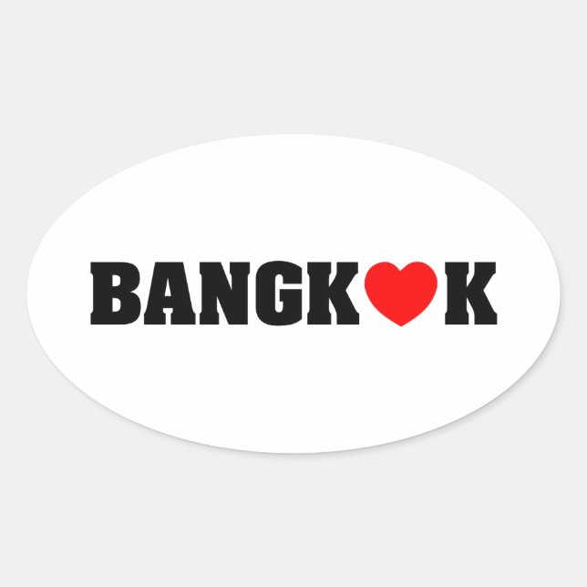BANGKOK LOVE OVAL STICKER (Front)