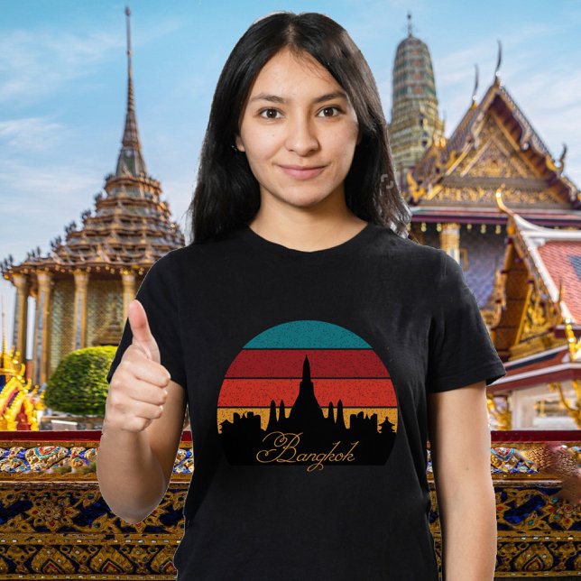 Bangkok Silhouette T-Shirt (Bangkok, black t-shirt for women)