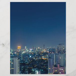 Bangkok skyline at night panorama