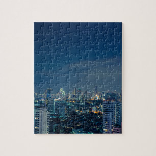 Bangkok skyline at night panorama jigsaw puzzle