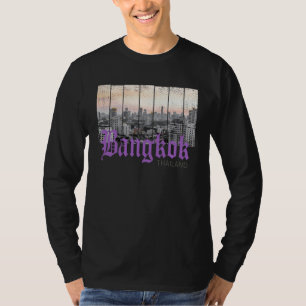 Bangkok Skyline Sunset Vintage BKK Thailand Souven T-Shirt