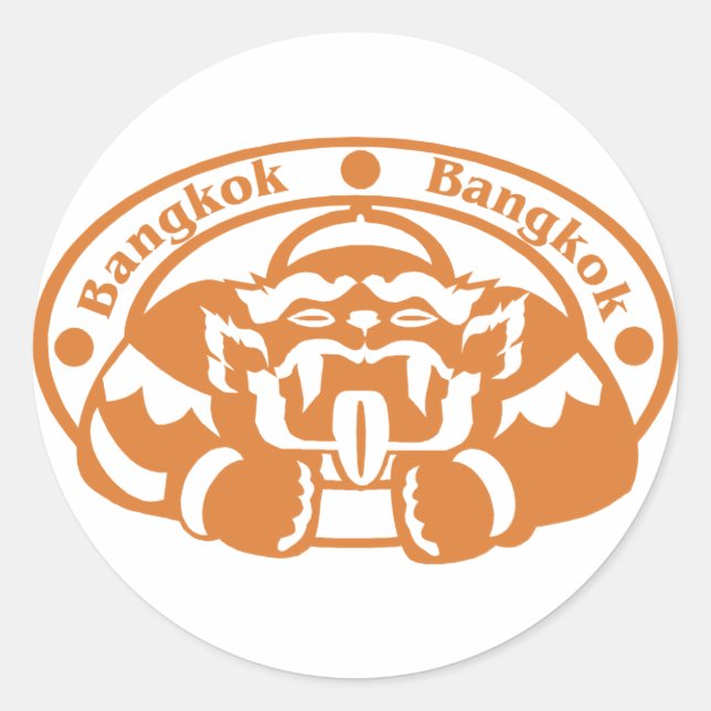 Bangkok Stamp Classic Round Sticker (Front)