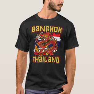 Bangkok Thai Flag Asia Dragon Thailand T-Shirt