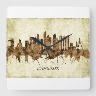 Bangkok Thailand Cityscape Square Wall Clock