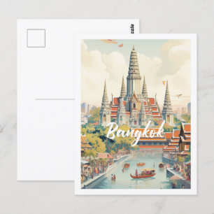 Bangkok Thailand Famous Travel Place Postcard