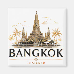 Bangkok Thailand Minimal Travel Magnet