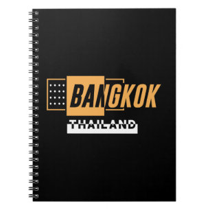 Bangkok Thailand Modern Typography Travel Design Notebook