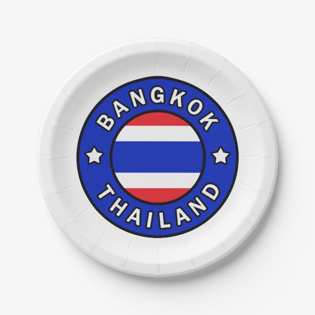 Bangkok Thailand Paper Plate (Front)