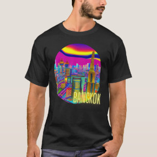 Bangkok Thailand Retro 90s Vaporwave Colourful Wan T-Shirt