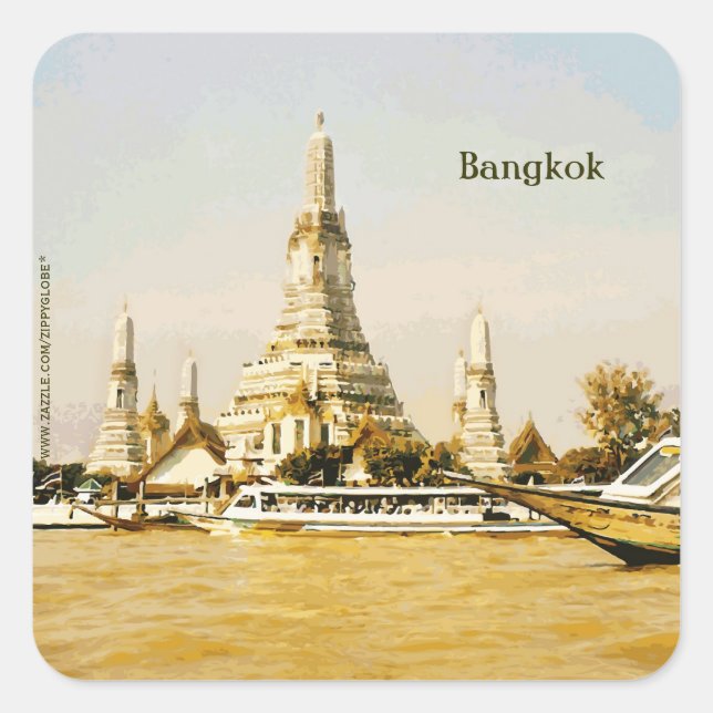 Bangkok, Thailand Square Sticker (Front)