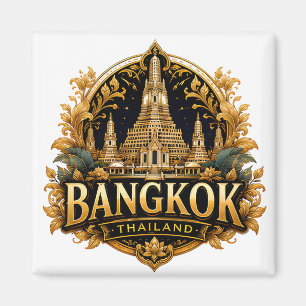 Bangkok Thailand Temple Travel Keepsake Magnet