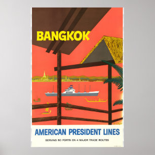 Bangkok Thailand Travel Poster
