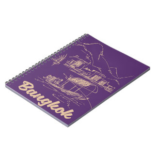 Bangkok, Thailand travel poster Notebook