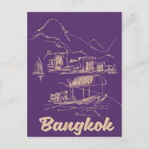 Bangkok, Thailand travel poster Postcard