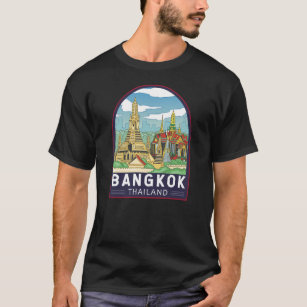 Bangkok Thailand Travel Retro Emblem T-Shirt