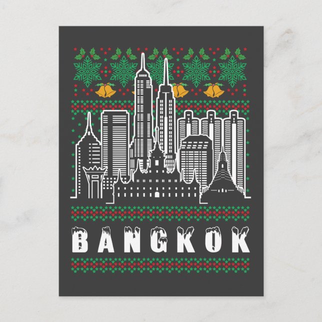Bangkok Thailand Ugly Christmas Postcard (Front)