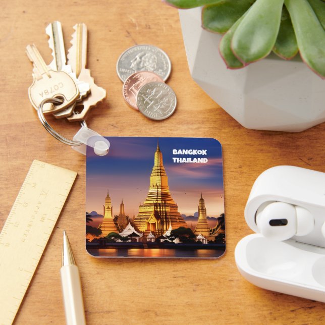 Bangkok Thailand vintage travel keychain (Desk)