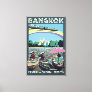 Bangkok,Thailand Vintage Travel Print