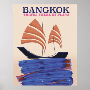 Bangkok "Travel there by plane" Poster
