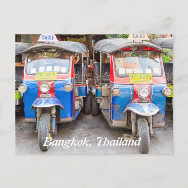 Bangkok tuk tuks holiday postcard (Front)