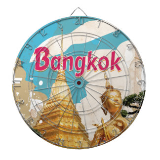 Bangkok Vintage Travel Poster Dartboard