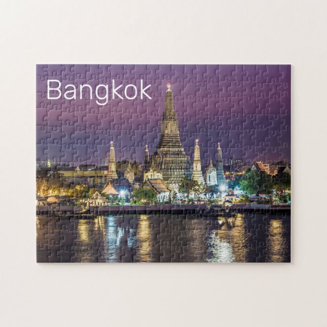 Bangkok Wat Arun Sunset BKK Thailand Souvenir Jigsaw Puzzle (Horizontal)