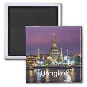 Bangkok Wat Arun Sunset BKK Thailand Souvenir Magnet
