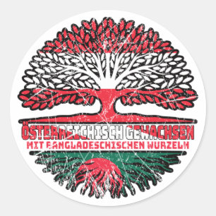 Bangladesch Bangladesh chisch Österreich Classic Round Sticker