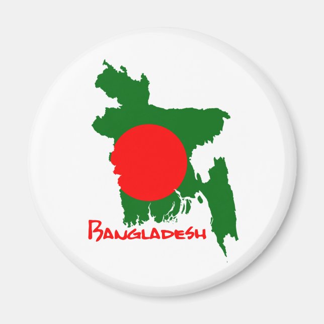 Bangladesch Map Magnet (Front)