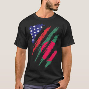 Bangladesh American Grown Flag USA Patriot Heritag T-Shirt